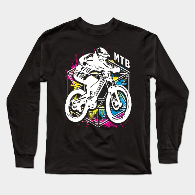 MTB - Mountainbike - Mountainbiking - Mountain Bike Long Sleeve T-Shirt by BabyYodaSticker